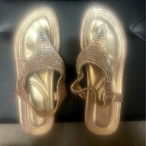 Elegant Gold Women's Sandals